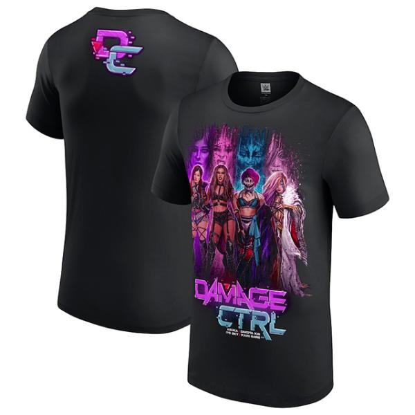 ダメージコントロールモデル WWE AUTHENTIC Tシャツ TEAM T-SHIRT BLACK Damage CTRL ASUKA IYO SKY KAIRI SANE DAKOTA KAI