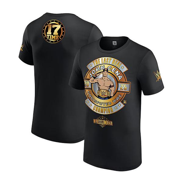 即日発送 レッスルマニア41 チャンピオンモデル ジョン シナ WWE AUTHENTIC Tシャツ WRESTLEMANIA 41 WINNER T-SHIRT BLACK JOHN CENA uk202927233