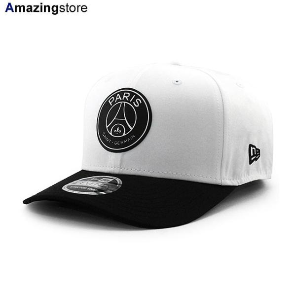 ニューエラ キャップ 9SEVENTY ストレッチ スナップバック パリ サンジェルマン PSG 5TH KIT STITCH SNAPBACK CAP WHITE BLACK NEW ERA PARIS SAINT-GERMAIN