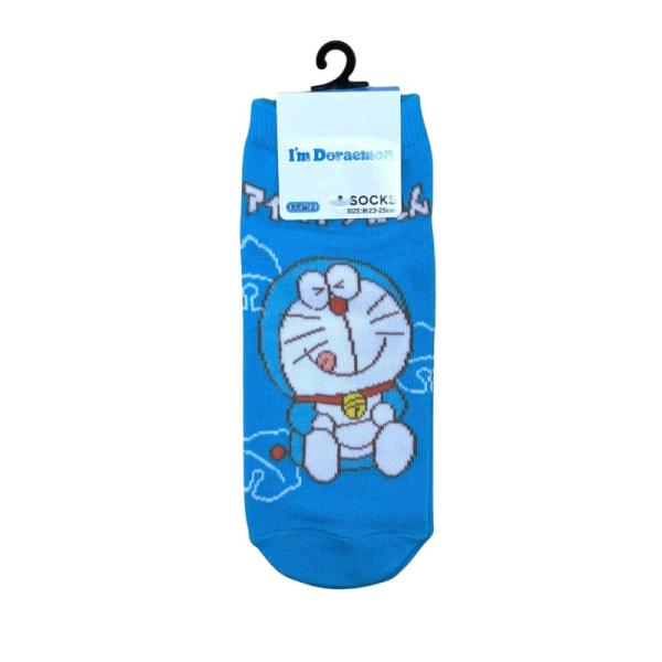 ドラえもん ソックス 靴下 レディース 女性用 くつ下 23-25 I'mDoraemon すず ブルー キャラクター グッズ