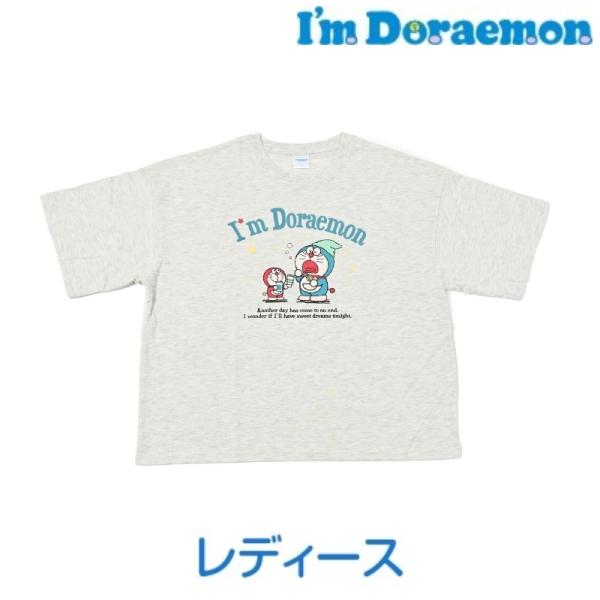 ドラえもん Tシャツ 半袖 レディース 女性 I'mDoraemon WIDE型 なかま ミニドラとおやすみ トップス キャラクター グッズ