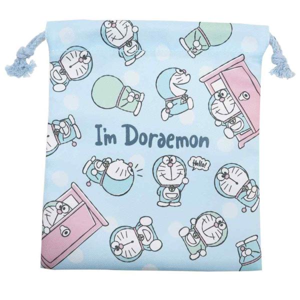 サンリオとドラえもんのコラボI'mDoraemon巾着袋コップ入れや歯磨きセット入れに最適なサイズです化粧品や衛生用品を入れる小物入れとしても通勤、通学や旅行の際にも便利です■サイズ：約180×205mm■素材：ポリエステル日本国内限定販売...