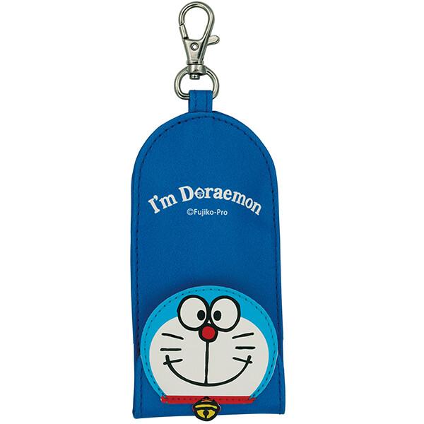 ドラえもん リール付キーケース ブルー I'mDoraemon 2フック カバー付き スケーター キャラクター グッズ