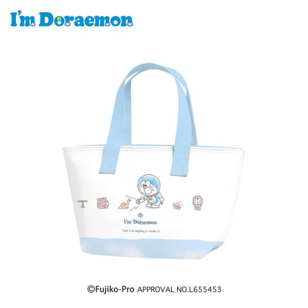大人気キャラクタードラえもんとサンリオのコラボI'mDoraemonドラえもんグッズ定番アイテム保冷バッグファスナー付き内側に保冷剤を入れるポケット付きランチのお弁当入れに運動会や遠足、スポーツ観戦、ピクニックのランチバッグとして生鮮食品や...