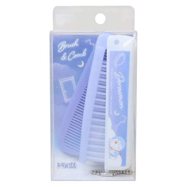 ドラえもん グッズ 折りたたみブラシ＆コーム くし Doraemon 夜空でおやすみ CUTEMODEL 305013 キャラクター