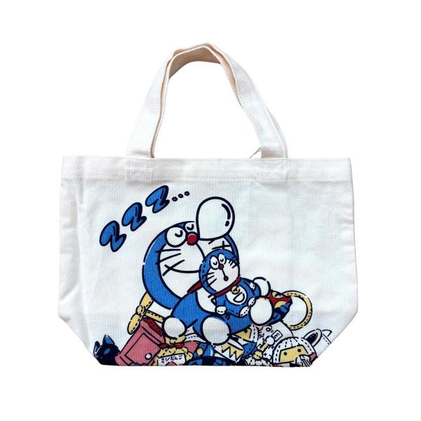 ドラえもん グッズ マチ付コットンバッグ I'mDoraemon ミニトート お買い物 ペットボトル マチ有 コスメ 小物入れ キャラクター