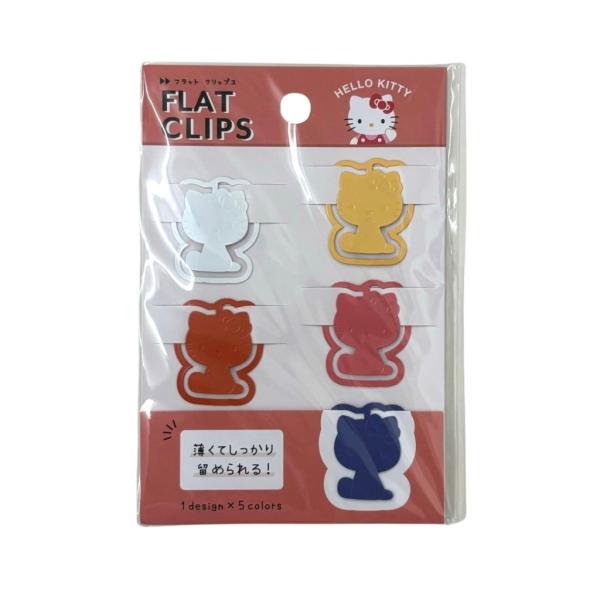 大人気キャラクターサンリオキャラクターハローキティーキャラクターフラットクリップスしっかり紙を止められるステンレス製クリップ5デザイン各1個入り目立ち過ぎないけど可愛い大人使いのキャラクターグッズ文具■数量：5つ■素材：ステンレス■生産地：...