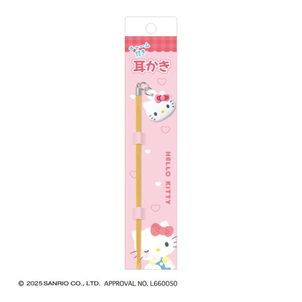 チャーム付き耳かきサンリオキャラクターズハローキティー■サイズ：約H140×W25mm■素材：竹製（チャーム：PVC）＊写真の写り方や光の具合により実際の見た目の色と、写真の色に相違がある場合が御座います。複数買っても送料は同じ2つ目以降の...