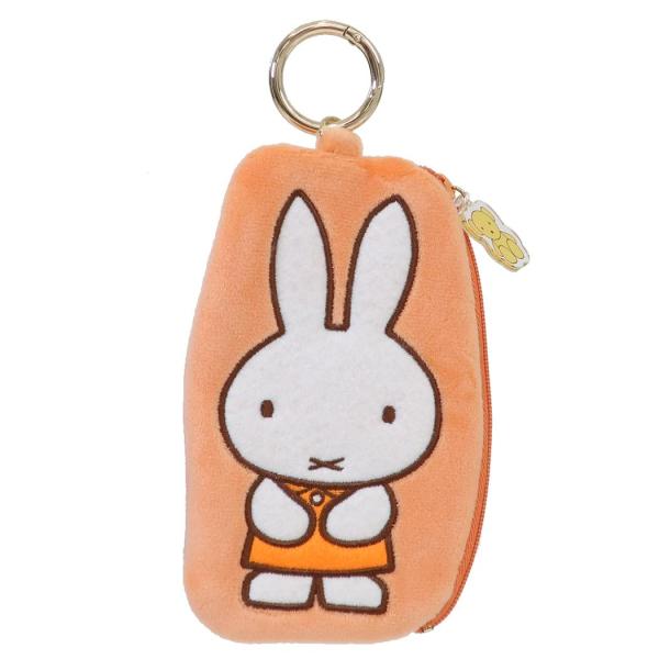 ミッフィー ダイカットポーチ OR オレンジ 小物入れ 小銭入れ コインケース イヤホン リップ キーケース miffy  グッズ