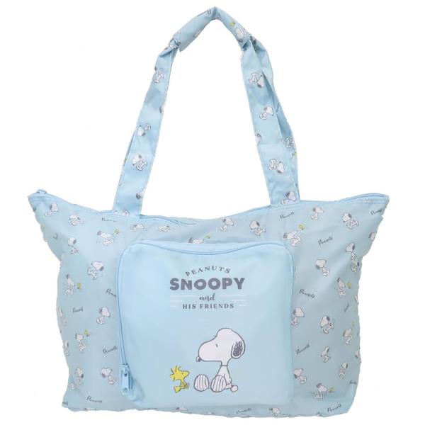 スヌーピー 折り畳みトートバッグ 旅行かばん キャリーオン PEANUTS SNOOPY トラベル サブバッグ キャラクター グッズ