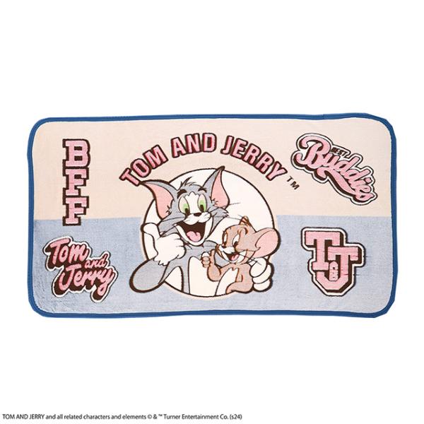 大人気キャラクター トムジェリトムとジェリーのロングブランケットTOMandJERRYトムとジェリーグッズトムジェリのひざ掛けロングブランケット寒い日は勿論夏場のエアコンによる冷え対策にもご家庭や職場で長いサイズのロングブランケットなので腰...
