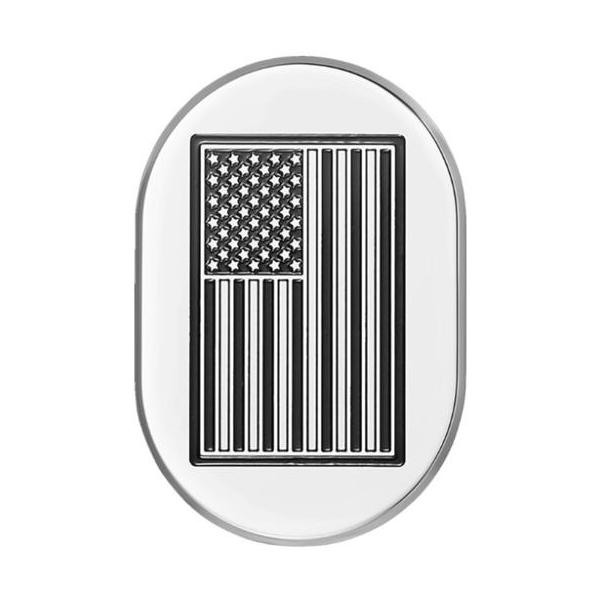アンテナカバー Mirror polish w/ contrastcut American flag 右側 2017〜23年FLHRXS、2009〜13年FLTR/X/XS、2009〜23年FLHX/S