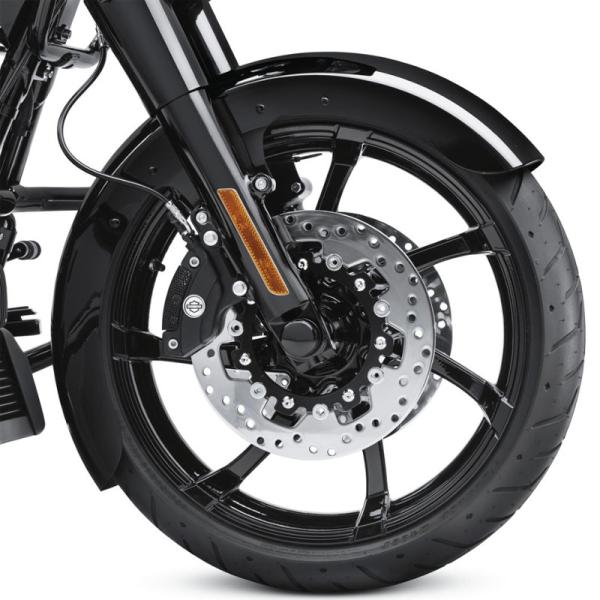 最終値下げカスタムラップフロントフェンダー　ツーリング Harley Davidson カスタムラップ フロントフェンダー ビビッドブラック