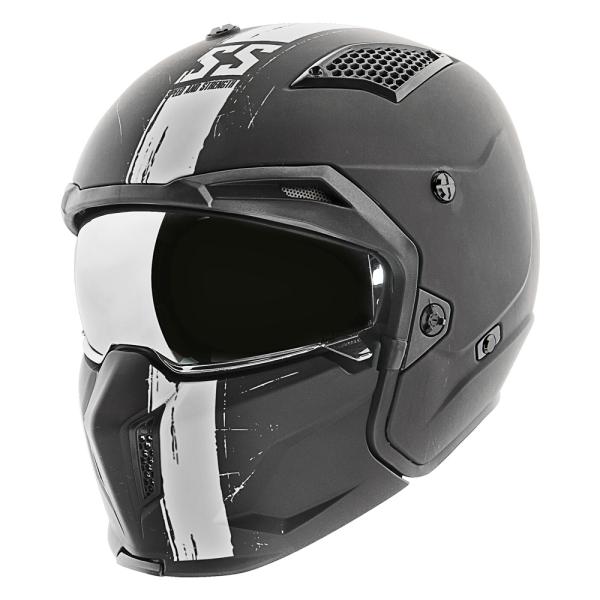 y885536z SS2400 Tough As Nails Helmet -Black/White-FTR-124-254/S n[[