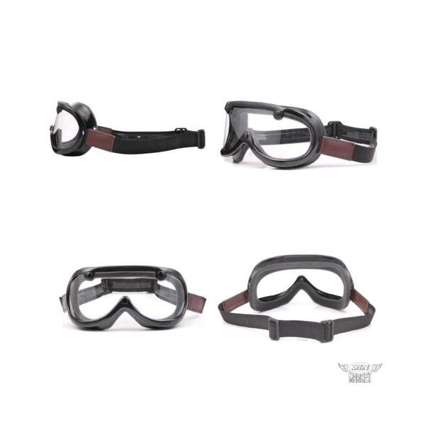 GREASER 60’s VINTAGE GOGGLE LEATHER MODEL ブラック/ブラウンレザー