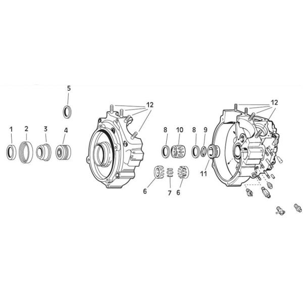 �N�����N�P�[�X �R���|�[�l���g �V���x���w�b�h�p �y1�z�F24037-70/Sprocket shaft spacer .210�h
