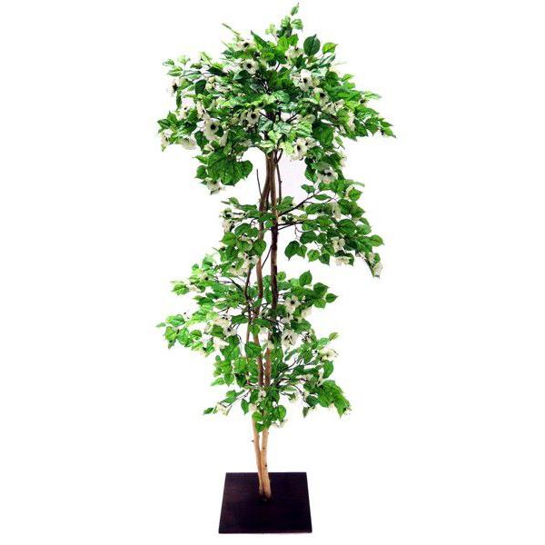 ハナミズキツリー ホワイト 150cm 造花 人工観葉植物 緑 和風 インテリア 造園 庭園 坪庭 1 5m おしゃれ 室内 フェイク グリーン 植栽 Am101 5w150 造花観葉植物専門店ビワールデコ 通販 Yahoo ショッピング