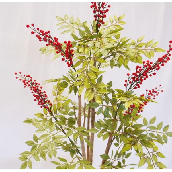 南天 100cm 造花 人工観葉植物 ナンテン 和風 インテリア 造園 庭園 坪庭 フェイクグリーン Am1 4 造花観葉植物専門店ビワールデコ 通販 Yahoo ショッピング