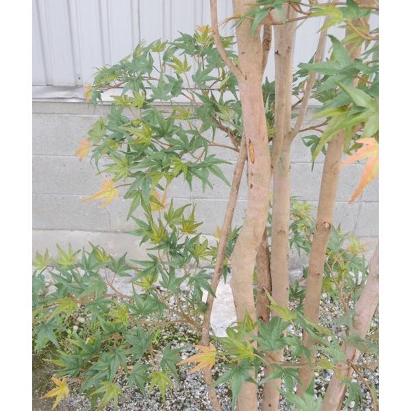 大型サイズ 紅葉立ち木 高さ300cm(モミジ 緑 人工観葉植物 造花 樹木 