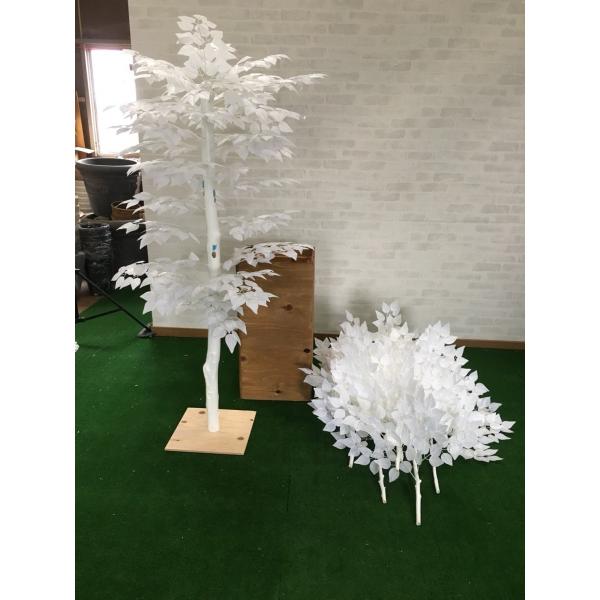 白い木 高さ180cm ホワイトバーチ (白樺 立ち木 人工観葉植物 造花 樹木 造木 1.8m オブジェ 置物 インテリア 大型