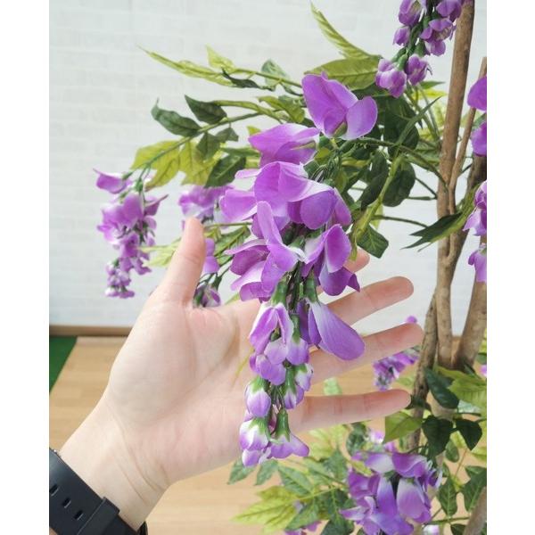 藤の木 230cm インテリア 造花 観葉植物 フジ パープル 紫 2 3m おしゃれ 室内 フェイク グリーン 大型 Am5107pu 230 造花観葉植物専門店ビワールデコ 通販 Yahoo ショッピング