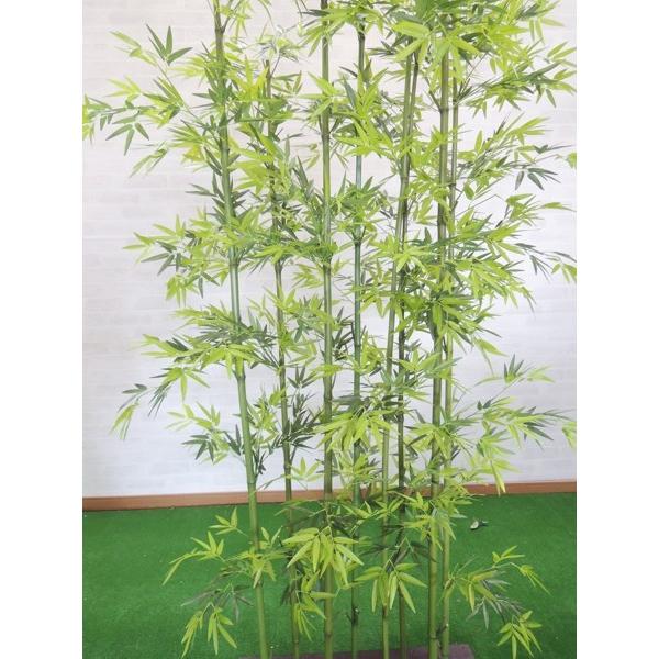 青竹 8本立 パーテーション 180cm (人工竹 造花 インテリア 竹林 和風