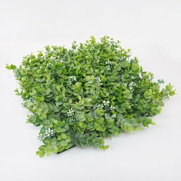 人工芝 25cm角 ユーカリセダムマット (2枚) (造花 人工 草 芝生 