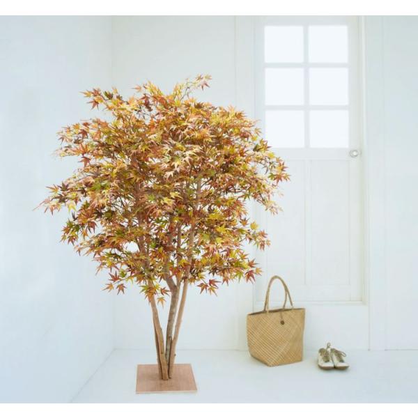 もみじフェイク 中30本大5本　まとめ売り 大量 造花 紅葉 紅葉 のミックスモミジ 5本株立ち 150cm (フェイクグリーン 人工