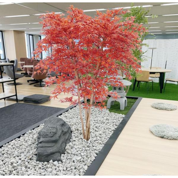 赤 モミジ 5本株立ち 150cm (フェイクグリーン 人工観葉植物 造花