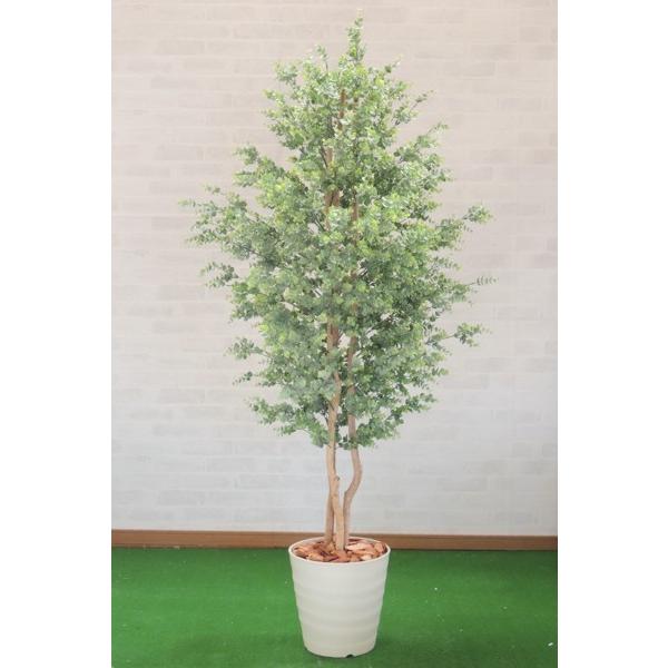 ユーカリの木 180cm (造花 インテリア 観葉植物 1.8m eucalyptus おしゃれ 室内 大型 フェイク グリーン 鉢付き)