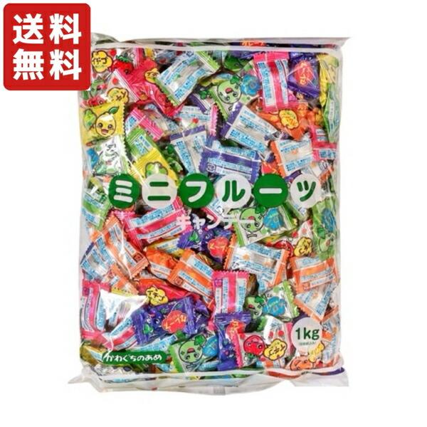 送料無料 川口製菓 1kg ミニフルーツキャンディ 約285個前後入×1袋