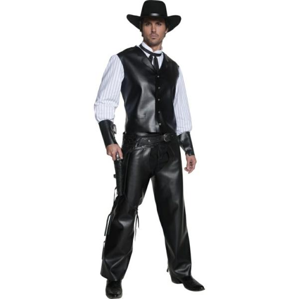 ガンスリンガー 黒 衣装、コスチューム ウエスタン 大人男性用 Western