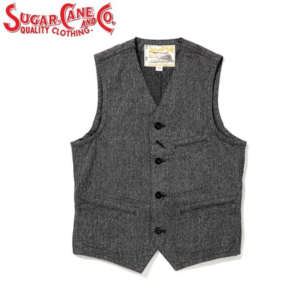 SUGAR CANE シュガーケーン 9oz.ブラック コバート ワーク ベスト