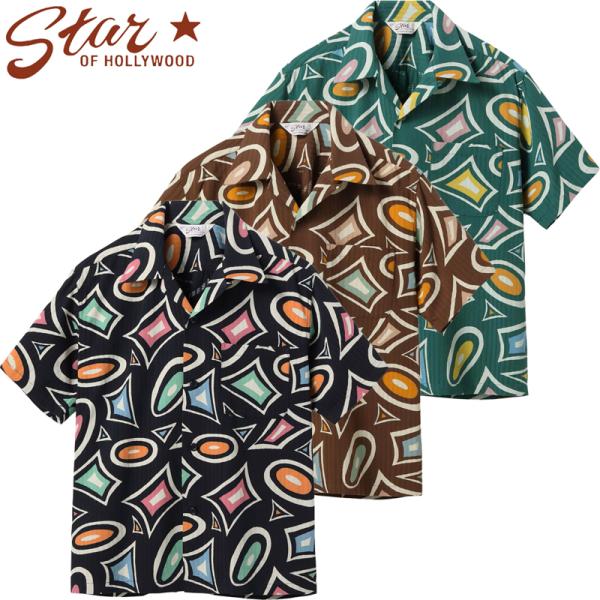 SUN SURF スターオブハリウッド 半袖 ドビー コットン オープン シャツ