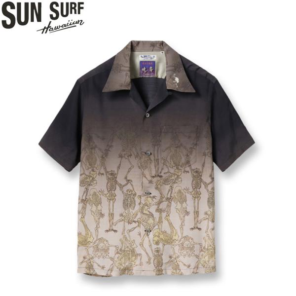 サンサーフ　河鍋暁斎　アロハシャツ　日本の意匠　サイズL 試着のみ新品同様 SUN SURF サンサーフ × 河鍋暁斎 スペシャルエディション 日本の意匠