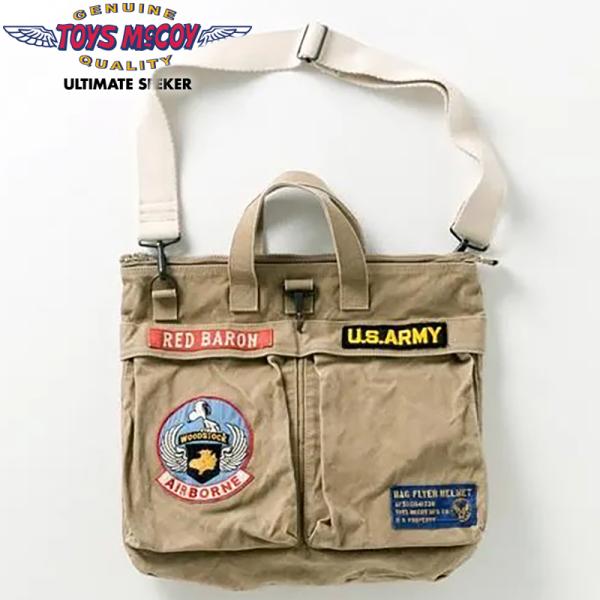 バッグ ToysMcCoy SNOOPY AIRBORNE U. S. ARMY TOYS McCOY Men's Canvas Shoulder Bag - Snoopy U.S. Army Airborne