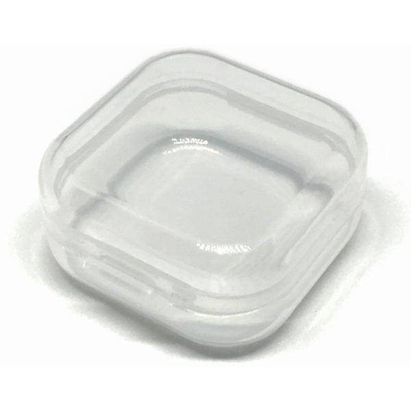 ・耳栓1ペアにジャストサイズ。軽量で高品質なケースです。・クリアな材質なので中身が良く見えます。・外側・内側共に角がない形状でツルッとしています。・外寸：31x31x17mm 重量：約4g・材質：ポリプロピレン（PP）