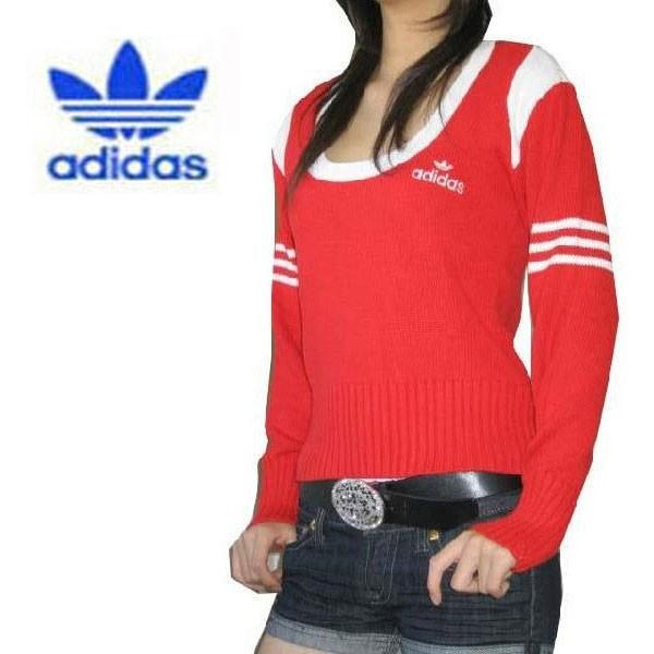 Adidas アディダス レディース ニット セーター Originals Sport Sweater Red 13時までの注文は当日発送 土日祝日は除く Adl R America Direct 通販 Yahoo ショッピング