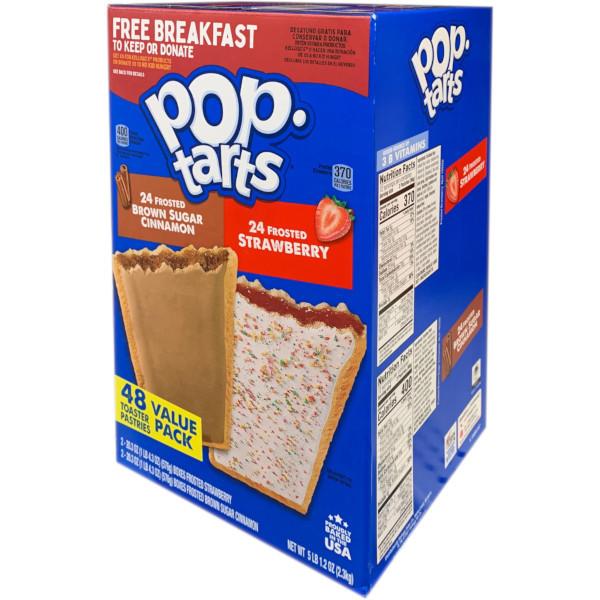 ケロッグのロングセラー ポップターツのお得な48個入り。柔らかなフィリングをサクッとしたクラストで包み、フロストでコーティングしたタルトタイプのスナックです。フルーティーなストロベリーと、シナモンの香ばしさがきいたブラウンシュガーの2種類が...