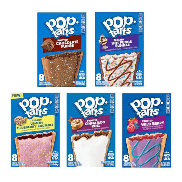 アメリカの伝統的なスナックをポップターツで楽しめる5個セット。新商品レモンブルーベリークランブルなどが加わった新しい組み合わせ。＜関連ワード＞アメリカ　スナック　ポップターツ　ケロッグ　おやつ ボストンクリームドーナッツ チョコレートファッ...