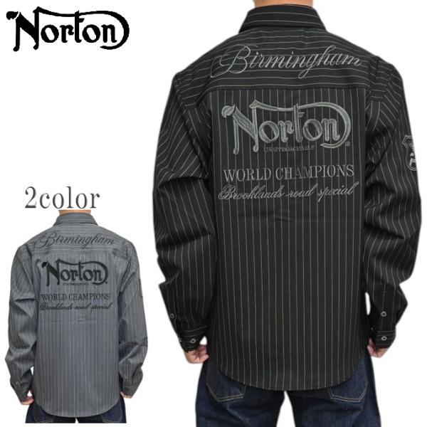 ノートン Norton 服 アパレル 263N1502 長袖シャツ ピンストライプ シャツ カジュアル メンズ トップス