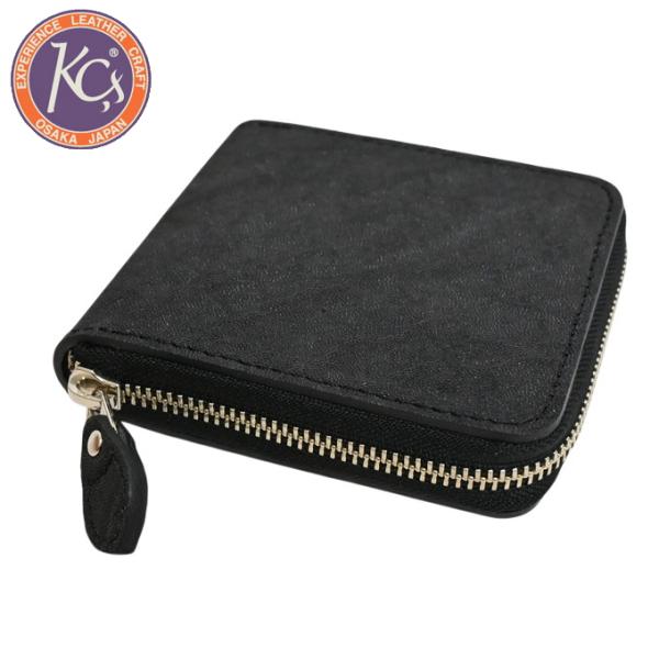 KC,s（ケイシイズ） ビルフォールド 姫路黒桟革 ラウンドジップ