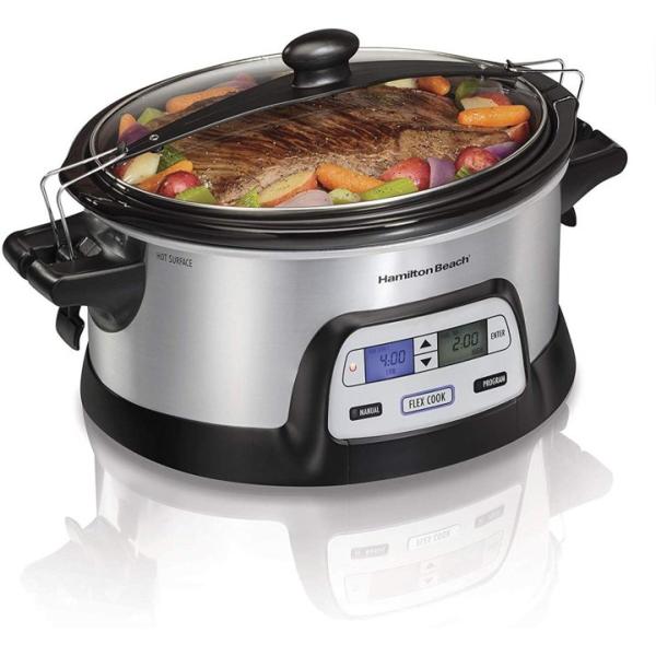 Hamilton Beach - FlexCook 6 Qt Digital Slow Cooker - Silver