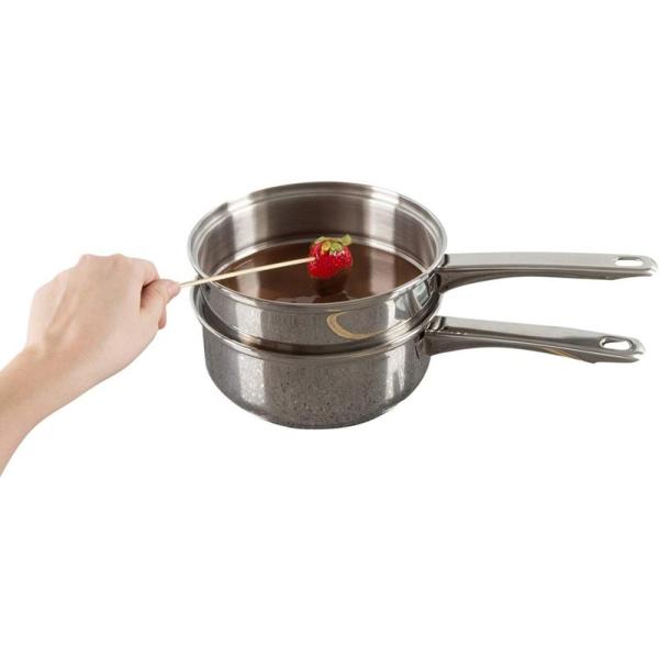 【並行輸入品】Classic Cuisine 鍋 ダブルボイラー ステンレスガラス蓋付き 調理器具 フォンデュ