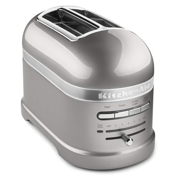 【並行輸入品】キッチンエイド プロラインシリーズシュガーパールシルバー2スライス自動トースター KitchenAid