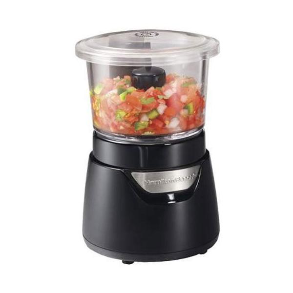 【並行輸入品】ハミルトンビーチ Hamilton Beach スタック&amp;プレスミニ ガラスボールフードプロセッサー＆野菜チョッパー 3カップ