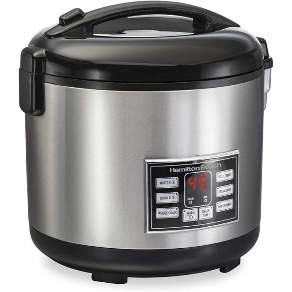 【並行輸入品】ハミルトンビーチ Hamilton Beach 37543 炊飯器 10カップのお米が20カップ分に スチーム＆濯ぎバスケット付