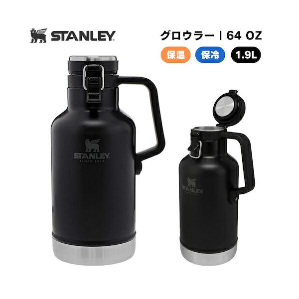 Stanley スタンレー グロウラー 1.9 L GO クラシック ブラック 水筒 ステンレス 真空断熱 保冷 保温 食洗機対応 洗いやすい マットブラック 黒 Classic 64オンス