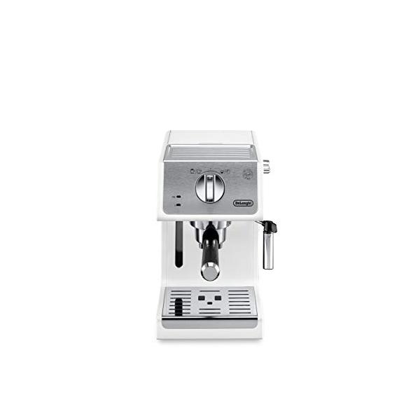 白 エスプレッソマシン ECP3220J DeLonghi 【美品】デロンギ デロンギ ECP3220J-BK エスプレッソメーカー コーヒーメーカー・エスプレッソマシン
