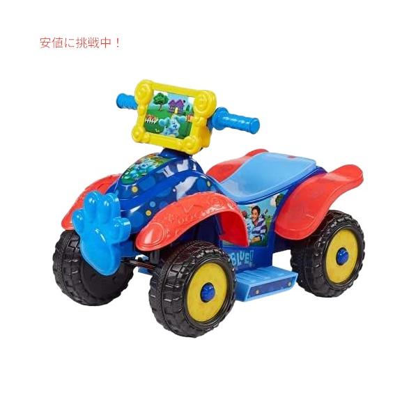Nickelodeon's Blue's Clues＆Youで歩道や裏庭の冒険に滑り込みましょう！ KidTraxによるSkidooQuadRide-On Toy！この幼児用クワッドは、3つの両面スキドゥーシーンを備えており、スキドゥーフレ...